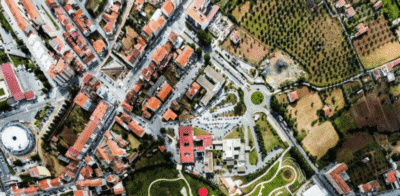 aerial view of houses in Macedo de Cavaleiros