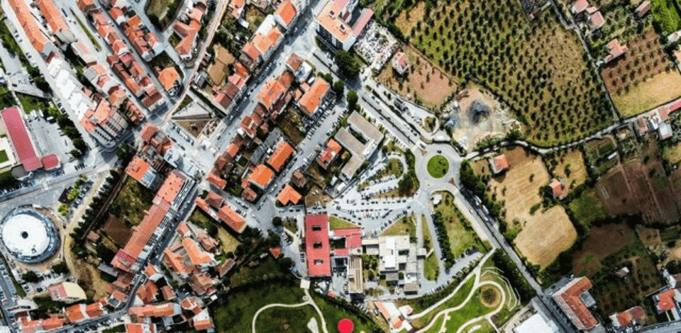 aerial view of houses in Macedo de Cavaleiros