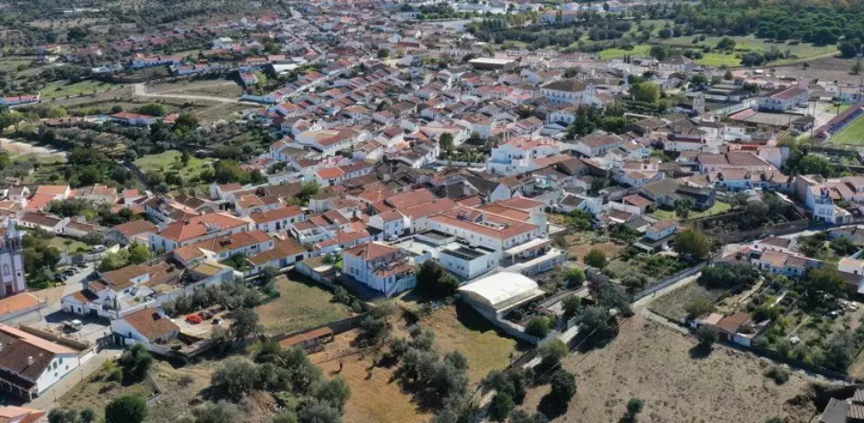 vista aérea de Viana do Alentejo